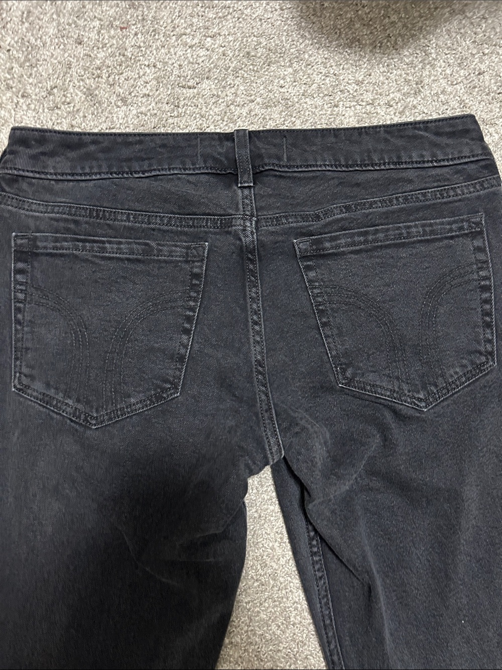 Y2K Hollister Low Rise Loose Bootcut Black Jeans - Picture 3 of 6